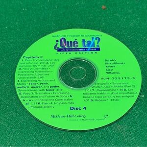 CD program for the fifth edition of the Spanish language course ¿Qué tal? Tested